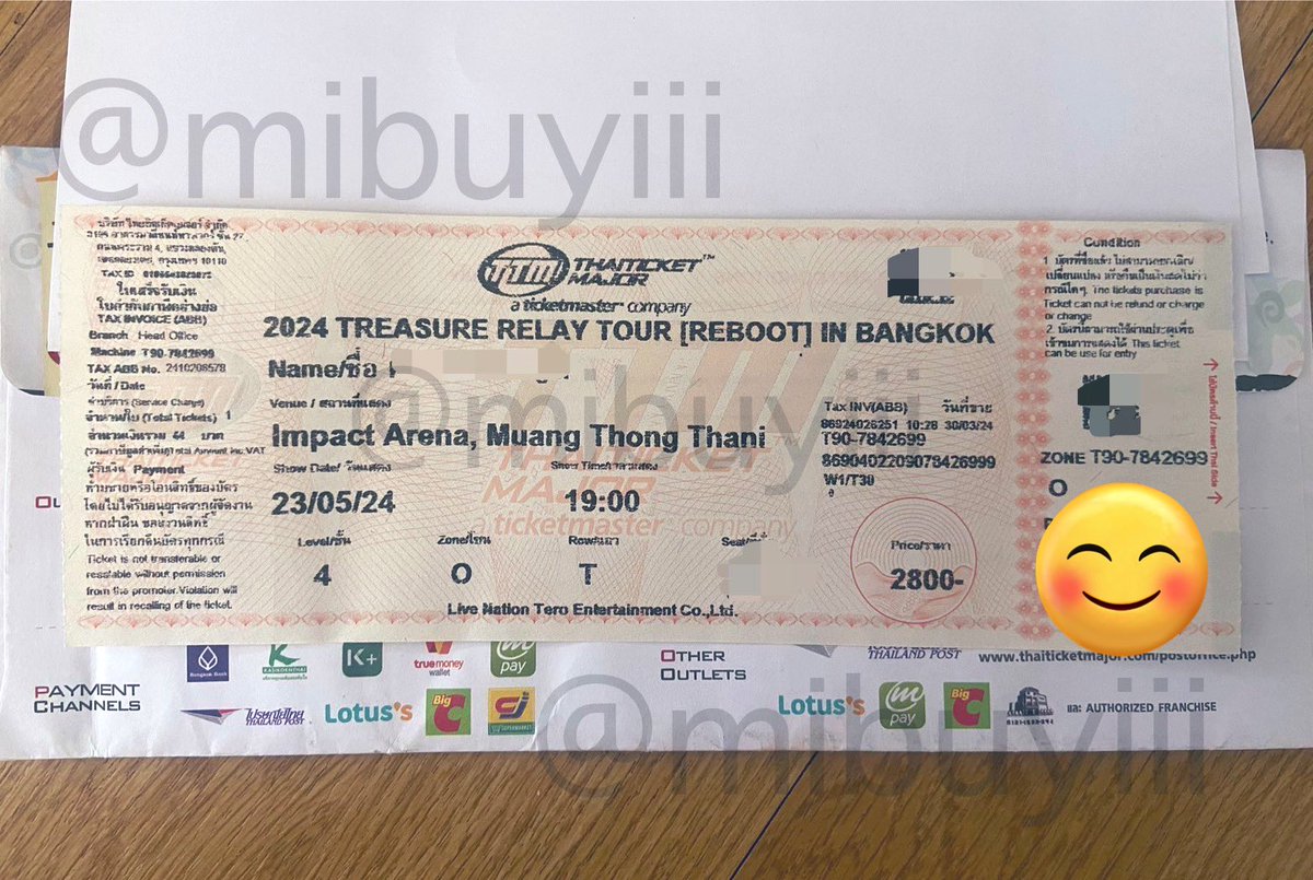 💳ปล่อยบัตรคอนtreasure 
📌วันที่23/5 โซนO แถวT 

💵ราคา 2900฿ 
ส่งบัตรวันนี้หรือนัดรับหน้าคอนกับเพื่อนเรา

เนื่องจากไปไม่ได้แล้วค่ะ ต้องบินกลับบ้านด่วน
 #TREASURE_REBOOT_IN_BKK #ตลาดนัดเด็กสมบัติ