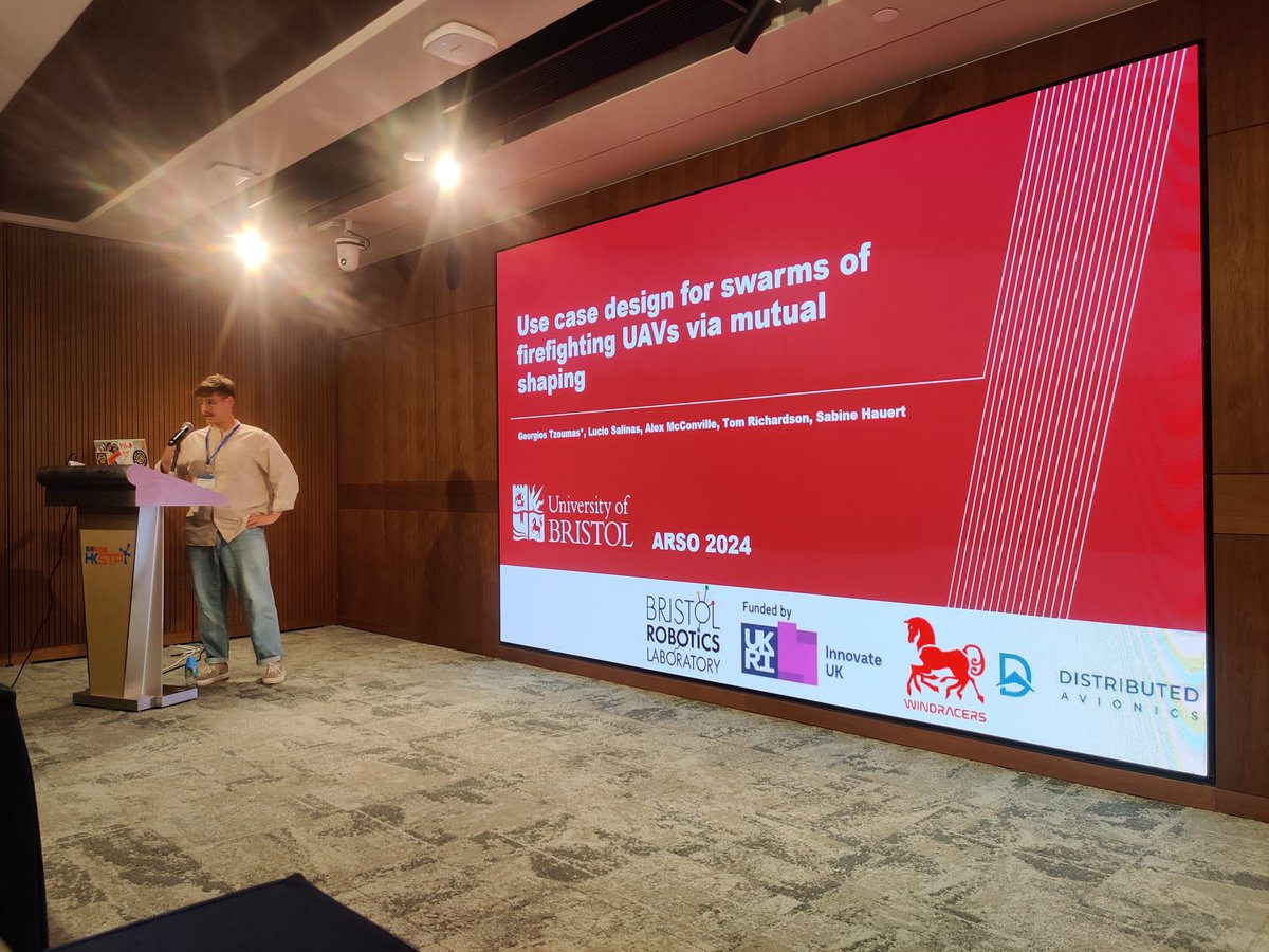 TzoumasGeorgios's tweet image. Presenting at the IEEE International #conference on Advanced Robotics and Its Social Impacts #ARSO2024 presenting our work with Alex McConville , Lucio R. Salinas, @MarcelaMuneraR, Tom Richardson  and @sabinehauert in understanding how #firefighters want to use #UAV #swarms