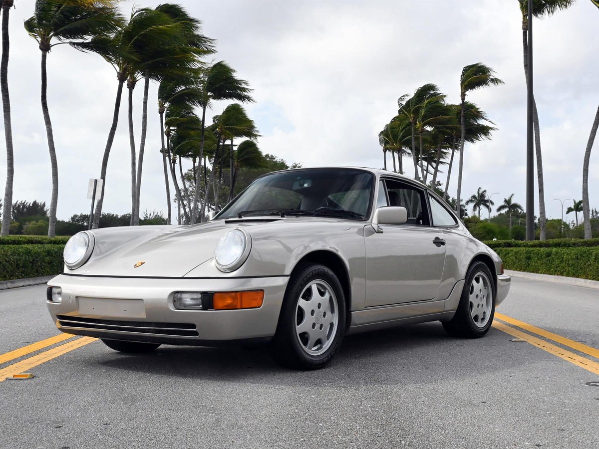 Stunning 1989 Porsche 911 (964) Carrera 4 Coupe in Linen Grey with Deviating Interior. #windowsticker #monroney #911c4 #964carrera #rearengine #aircooled #germany #thereisnosubstitute