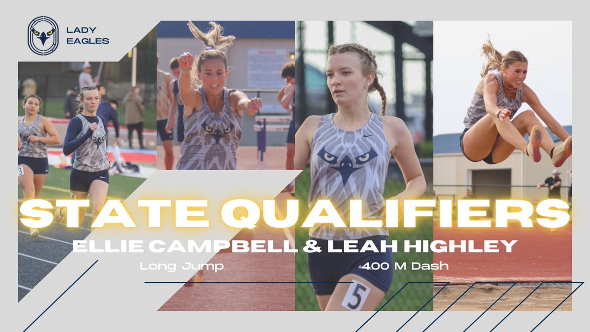 OakHillAthletic's tweet image. 🏆Regional Champions🏆

Leah Highley | 400 M Dash | 58.36sec
Ellie Campbell | Long Jump | 18-6.25 feet

@IHSAA1 Girls Track &amp;amp; Field State Meet is Friday May 31

#StayGolden #WingsUp🪽