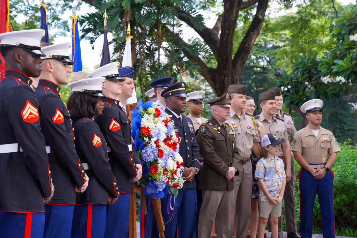 Embassy Bangkok held a Memorial Day ceremony May 22 on the Mission grounds to commemorate and honor members of America’s armed services, especially those who gave the ultimate sacrifice for our country.