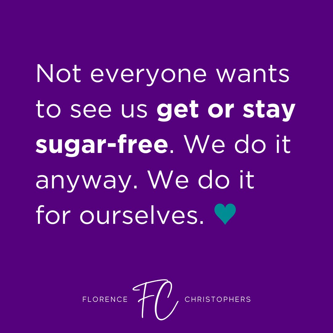 kicksugarcoach's tweet image. Not everyone supports our sugar-free journey. We do it anyway, for our health, for our happiness. ♥ #SugarFreeLiving