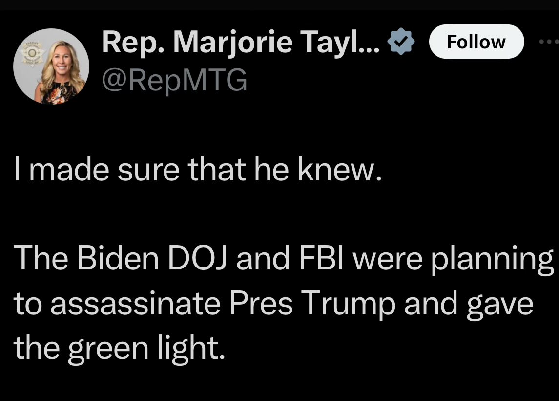 This lie is so dangerous. Its intent is to inspire violence against President Biden and Democrats in a perverted sense of self-defense. MAGA can’t win with votes so they choose violence.