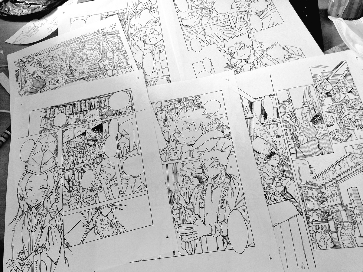 データ整理してたら10年前ぐらいのアナログ原稿出てきたけどよくこんなチマチマ描けたな(今はもうやりたくないです 
