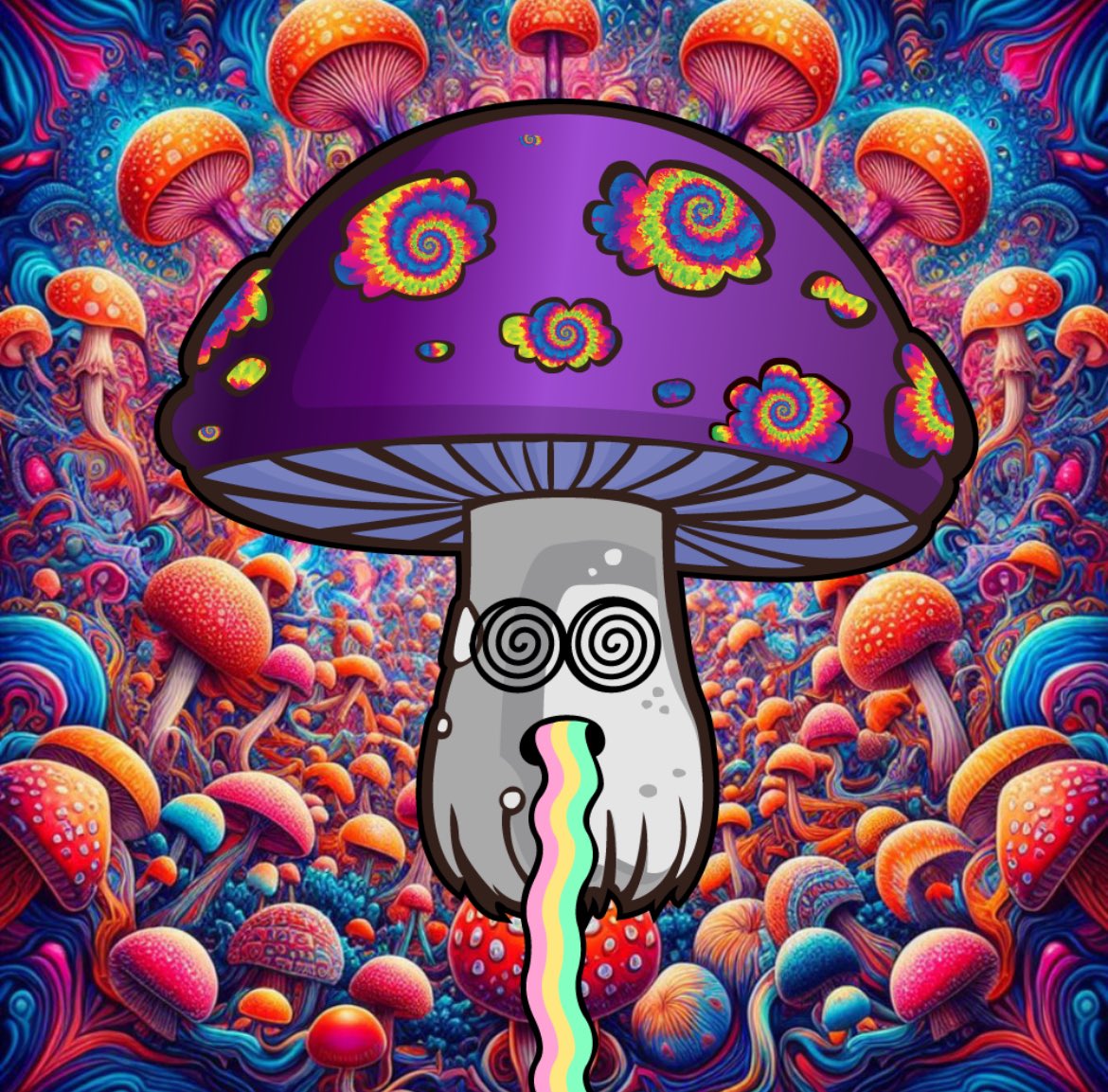 It is so fun playing around with the custom background creator developed by @freshout_ in the @PsillyHeads discord. Here’s just a couple of em👇 #GetPsilly #SporeUp 🙃🍄