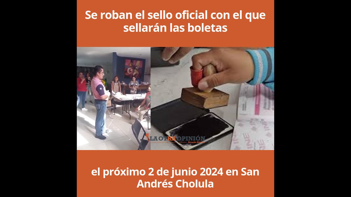 #Video📹 | Denuncian extravío de sello para legitimar boletas electorales en San Andrés Cholula youtu.be/IYlFn1wtrLk