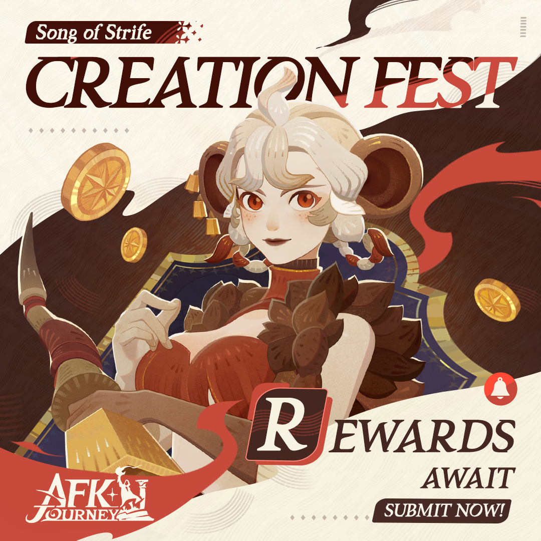 Ready to show off your creative skills and win some sweet rewards at the #SongofStrife Creation Fest? 🔥
Get those videos, fanarts, emotes, or cosplays ready to bring #AFKJourney to life!
Who's in? 🙋‍
🔗>>> activity-afkjourney.farlightgames.com/SongofStrife05…