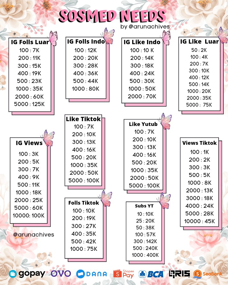 Luna 🌙 Jual Folls view like Ig tiktok instagram (@arunachives) on Twitter photo Haloooo! Kalo kalian butuh followers like view aku ada jual nih! Ada ig tiktok dan masih banyak lagiii, kalo mau beli bisa langsung ke wa saja yaw. Thank youu ❤️ #zonauang 481111 Haloooo! Kalo kalian butuh followers like view aku ada jual nih! Ada ig tiktok dan masih banyak lagiii, kalo mau beli bisa langsung ke wa saja yaw. Thank youu ❤️ #zonauang 481111