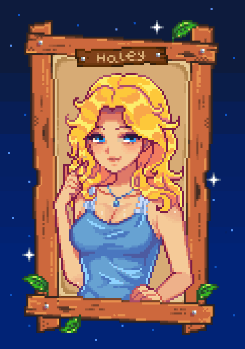 Haley in my style 💙 #pixelart #StardewValley