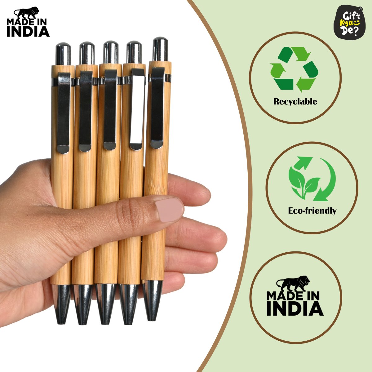 GiftKyaDe's tweet photo. Write green with our eco-friendly bamboo pen.✌🏻😎 
Made from sustainable materials, it’s a simple way to make a big difference. 🌍 

#EcoPen #BambooProducts #BambooPen #Ecofriendly https://t.co/Nl7lncnoxX