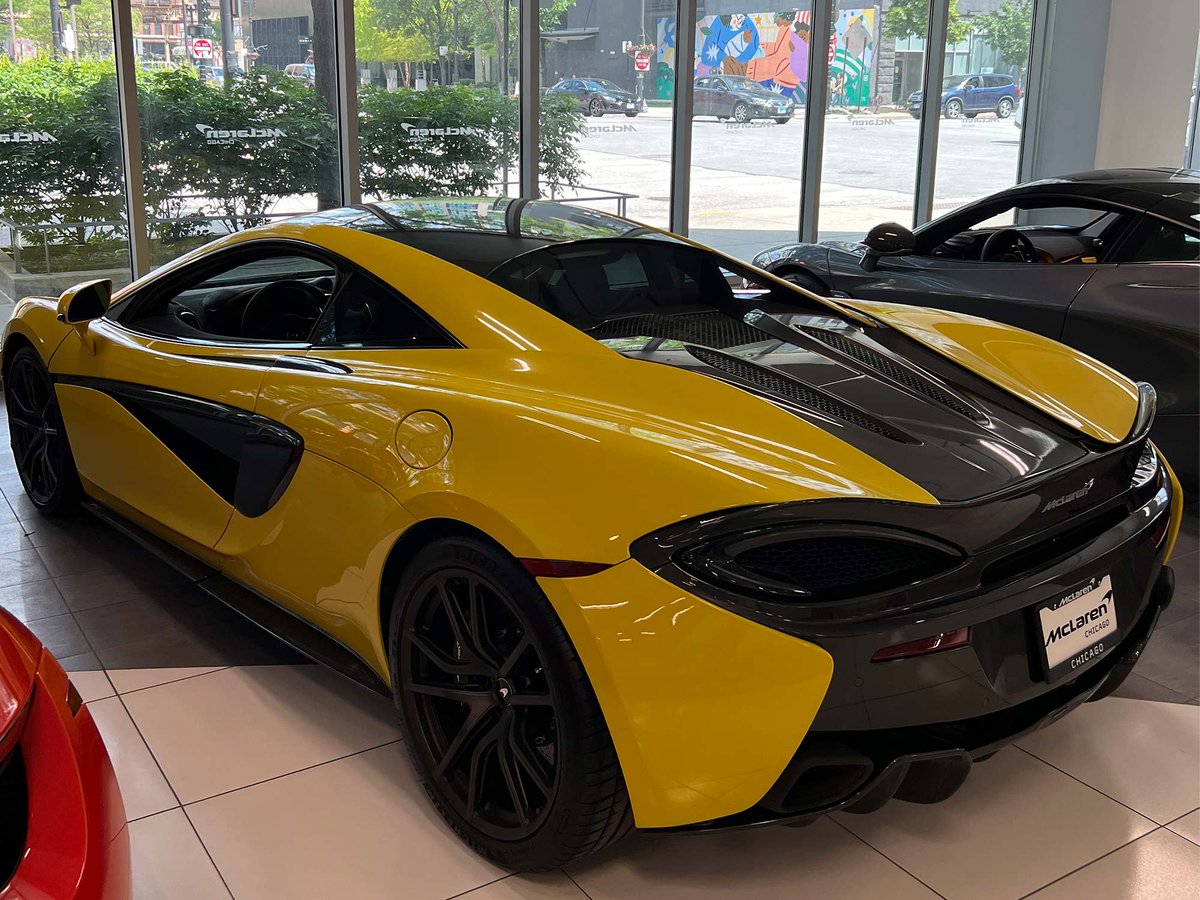 Superb 2019 McLaren 570S Coupe in Sicilian Yellow. #windowsticker #monroney #woking #britain #sicilianyellow #supercar #570s