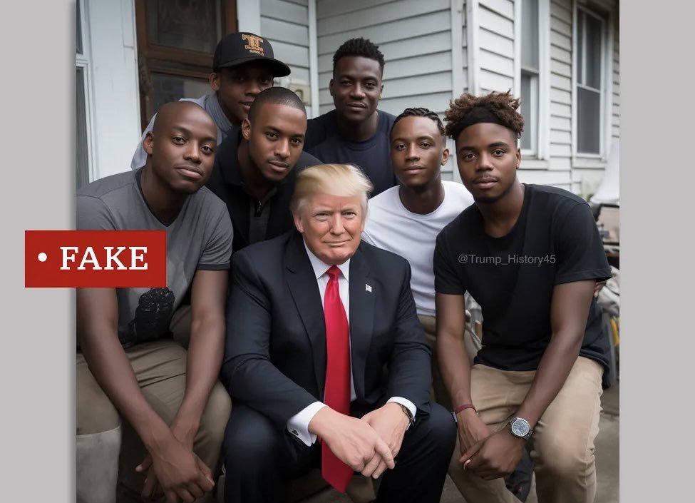 I'll say this: I can't be fooled by fake AI pictures, a stupid mugshot, and gold sneakers. You will never get MY vote, trump. Our guy isn't perfect, but he gave HBCUs a record $16 billion, lowered Black unemployment, forgave $138B in student debt, and isn't a fucking criminal.