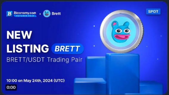 Brett_Eth_0x80E's tweet photo. Great News!🚀

$BRETT is getting listed on @BiconomyCom! 

Trade #BRETT / #USDT from May 24th, 2024, at 10:00 (UTC).

Mark the date and join the action!🔥 https://t.co/N4OPa82q64