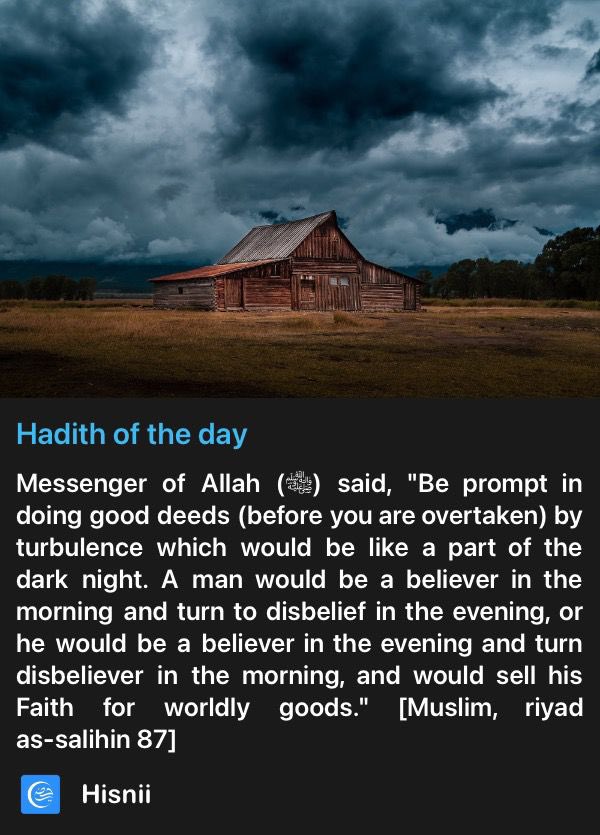 Hadith of the day.