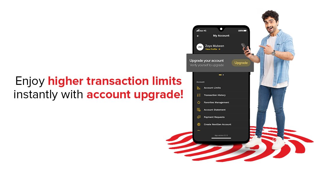Push the limits! Upgrade your JazzCash account via the app and increase your transactions limits instantly! Download JazzCash: bit.ly/3CS8cti