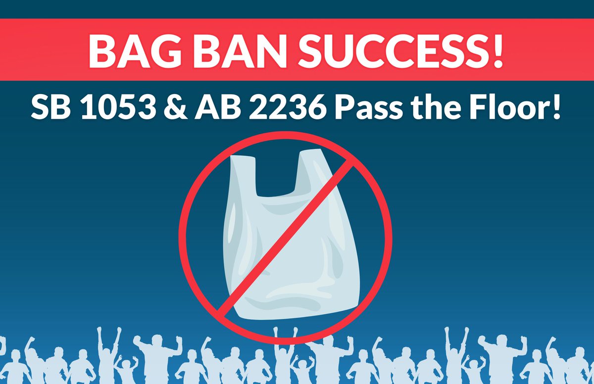 CA is a big step closer to a stronger ban on plastic grocery bags. Thank you @SenBlakespear @BenAllenCA @BauerKahan for your efforts to reduce plastic waste for our future #CAleg #BanTheBag #BreakFreeFromPlastic @cawrecycles @oceana @AzulDotOrg