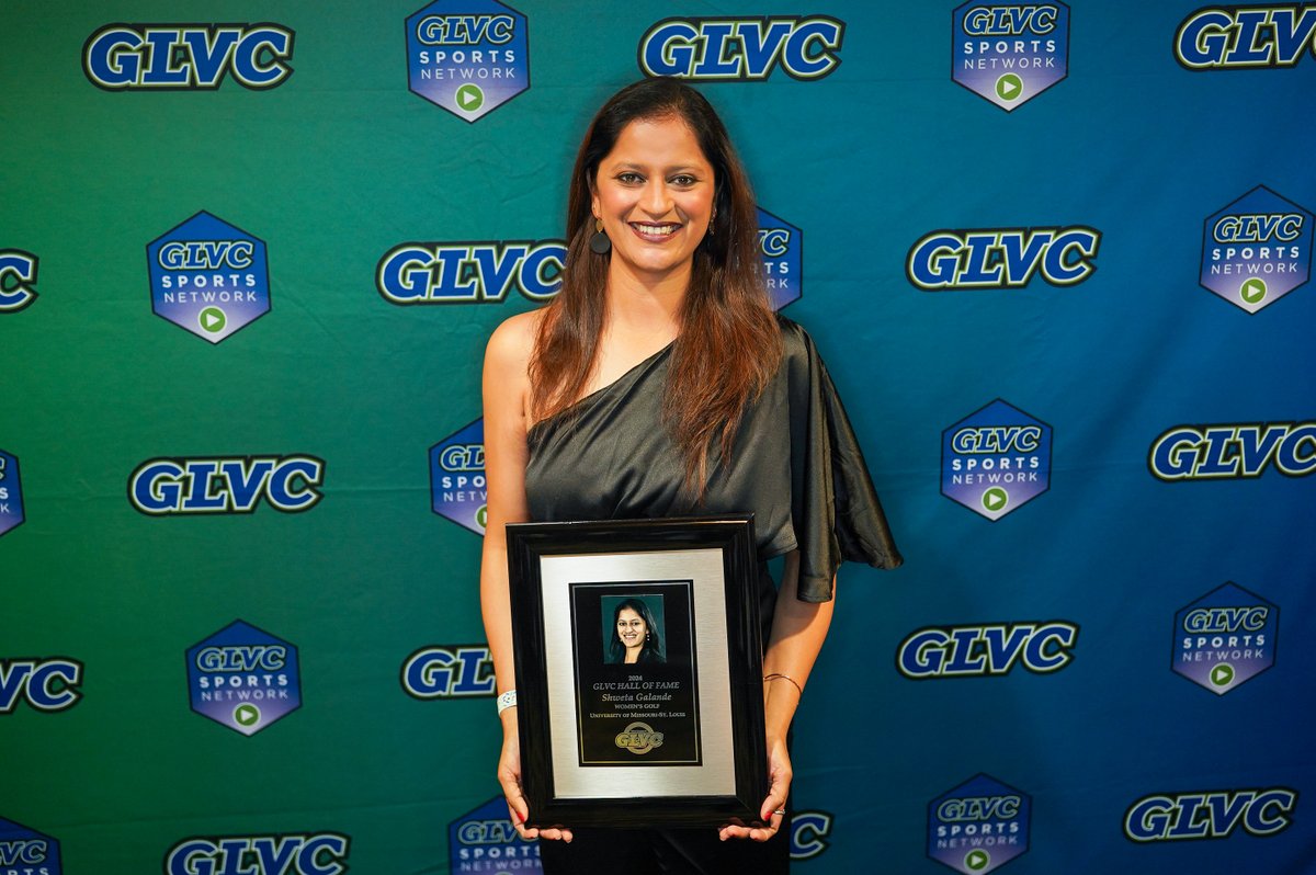 GLVCsports's tweet photo. 2024 HALL OF FAME INDUCTEE
Shweta Galande, @UMSLAthletics
#GLVChof
