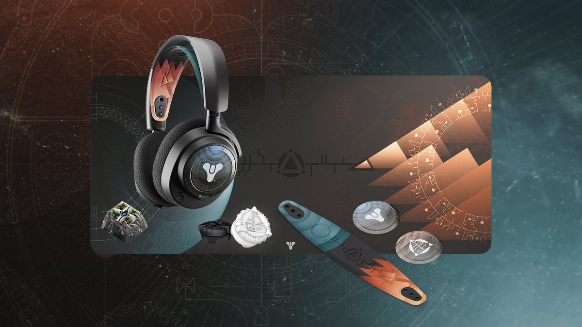 Equip the Destiny 2: The Final Shape x @SteelSeries collection and rise to overcome the ultimate threat.  Featuring the Arctis Nova 7 Bundle, QcK Heavy XXL mousepad, an Artisan Keycap depicting Ghost, Nova Booster Pack, and @KontrolFreek Performance Thumbsticks.