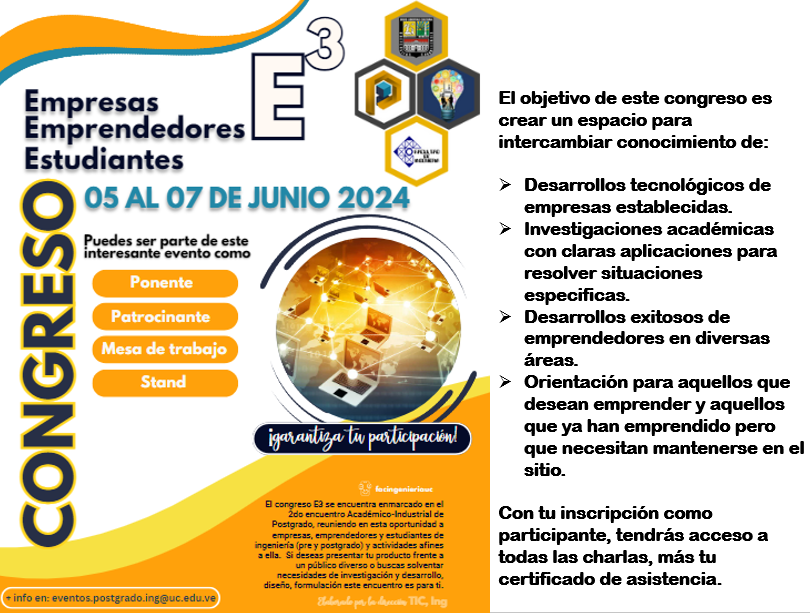 Postgrado_UC's tweet photo. ¡Aun tienes oportunidad de ser parte de este Congreso! https://t.co/Q27tgNdc9y