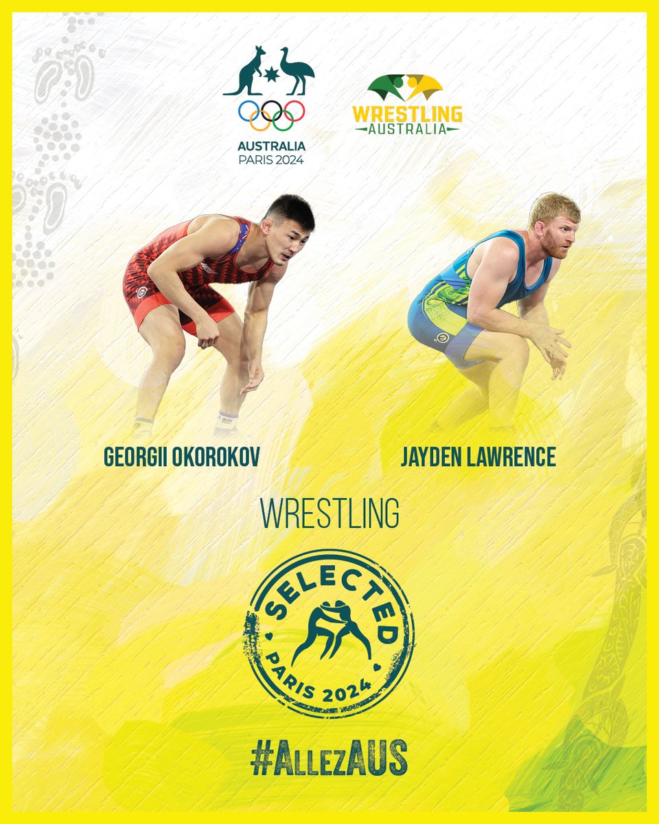 Aussie wrestling is returning to the Olympic stage with Georgii Okorokov and Jayden Lawrence set to make their Olympic debuts at #Paris2024! 🤼‍♂️ #AllezAUS | #WrestlingAustralia