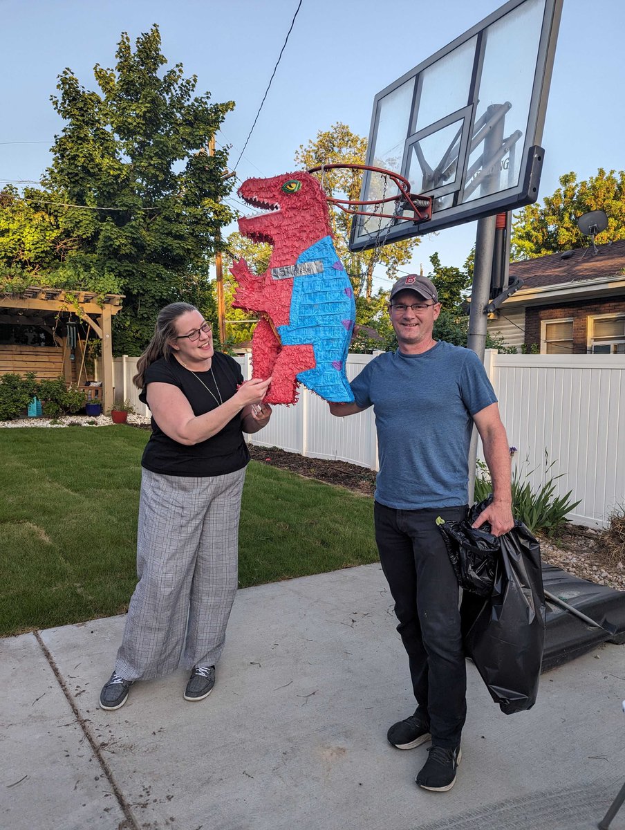 Today is bittersweet. <a href="/hdashnow/">Dr Harriet Dashnow</a> left to start her new lab <a href="/CUBiomedInfo/">CU Department of Biomedical Informatics (DBMI)</a>. Harriet was a force of good and rigor in our lab and department, and she will be sorely missed. We sent her on her way after smashing a "STRex" pinata for good luck. Go kick ass, Harriet!
