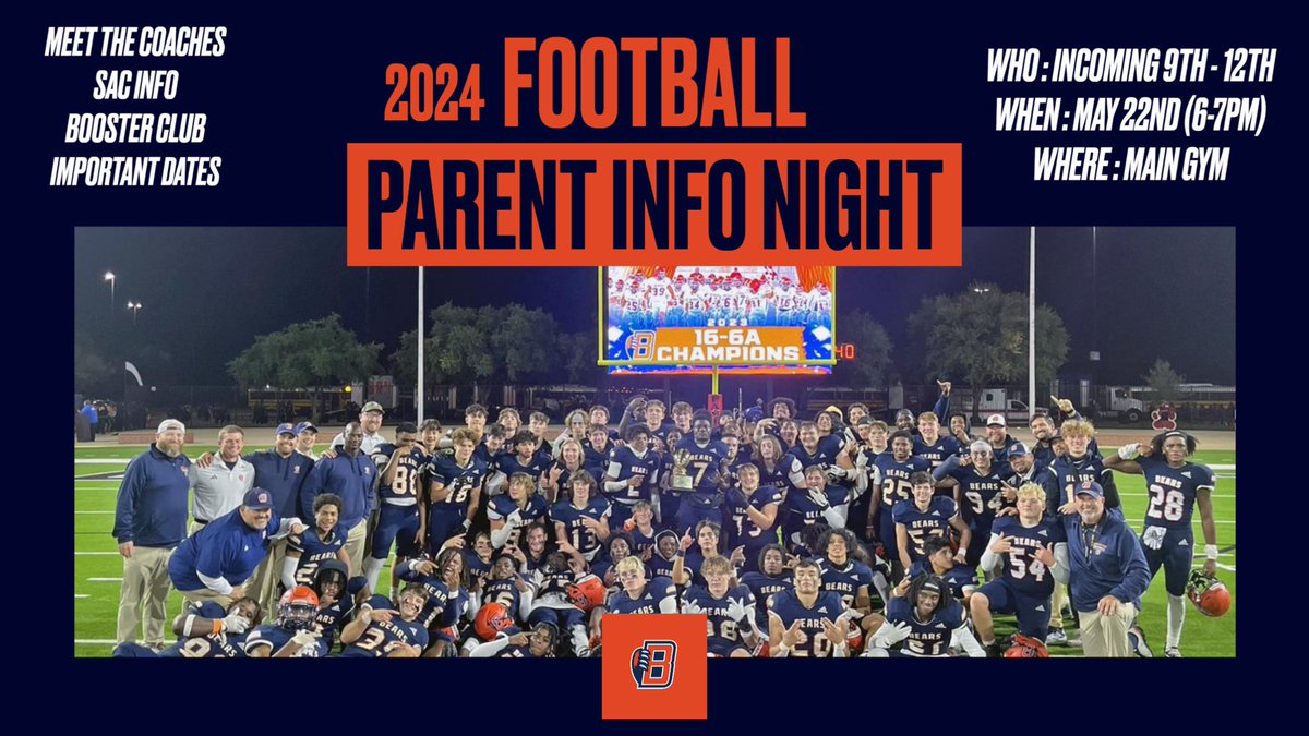 Bridgeland will be back at school tomorrow. We will continue with our scheduled parent meeting at 6pm. We will try and finish up by 6:45pm and coaches will be available to talk and answer questions.