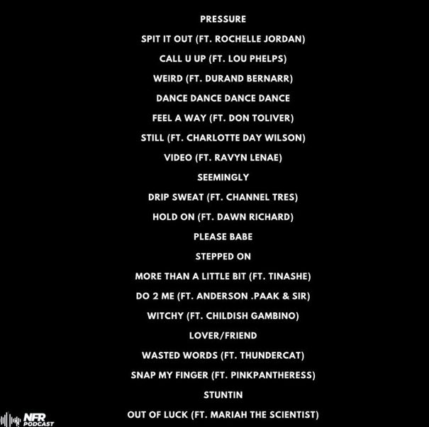 Genius's tweet photo. tracklist for kaytranada’s new album “timeless” dropping june 7😮‍💨🔥 https://t.co/Efk3TXvDPD