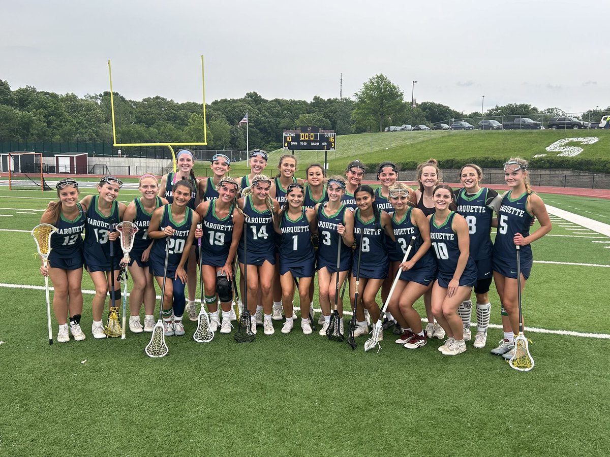 Welcome to the Final Four <a href="/MHS_LAX/">Marquette Girls Lacrosse</a> !
The girls defeated Rockwood Summit by the score of 17-10. They will play at MO Bap at 7:00 Thursday.