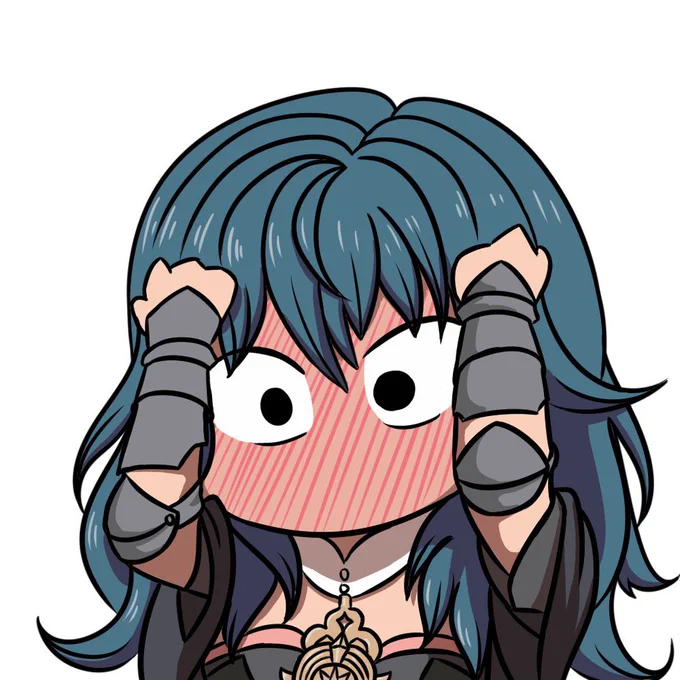 Me looking at my notifications and messages after that Frederick reply.Here's a Byleth emote I drew of my live reaction.  