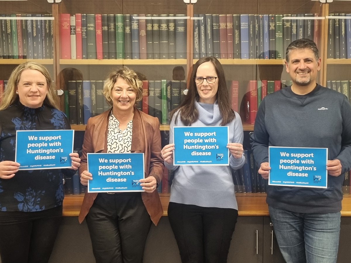 Ｇｏ Ｂｌｕｅ Ｍａｙ ２２
Staff and students of the StoutLab going ｂｌｕｅ to raise awareness for Huntington's disease.
#gobluemay22
#HuntingtonsDisease #huntingtonsdiseaseawareness #HuntingtonsAwareness #HDNA #HuntingtonsDiseaseNetworkofAustralia