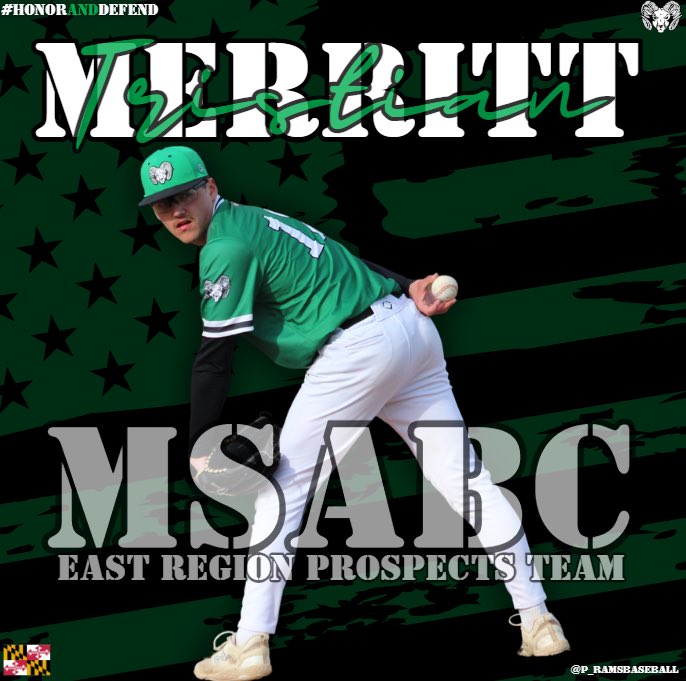 P_RamsBaseball's tweet photo. Congrats to the Rams who made the MSABC Series which will be played this Sunday, May 26th at Arundel High School. P Tristan Merritt (‘26) made the East Region Prospects Team. SS David Harkins (‘25) and P Chase Shepherd (‘25) made the East Region Futures Team.

#HonorAndDefend 🐏 https://t.co/v6znD3sT2P
