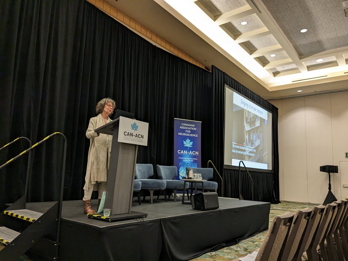 CAN_ACN's tweet photo. Keynote lecture:
Singing in the brain
Isabelle Peretz – Université de Montréal https://t.co/SAgee3GD99