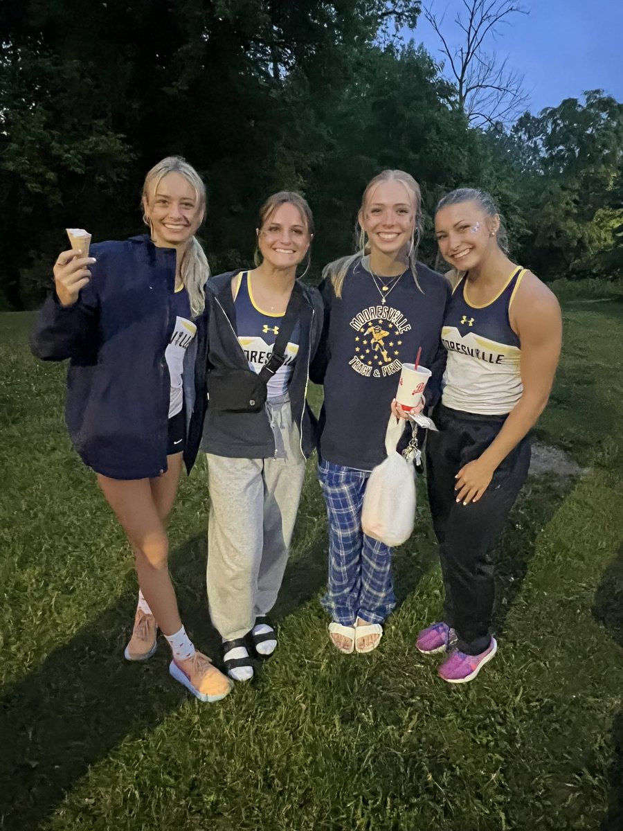 The 4x100 team of Kaitlyn Strietelmeier, Olivia Henderson, Brooklyn Tidd, and Lauren Atwell finish 8th with a time of 49.96. Another sub 50 run!

<a href="/MHSBeMOORE/">Mooresville Athletics</a>