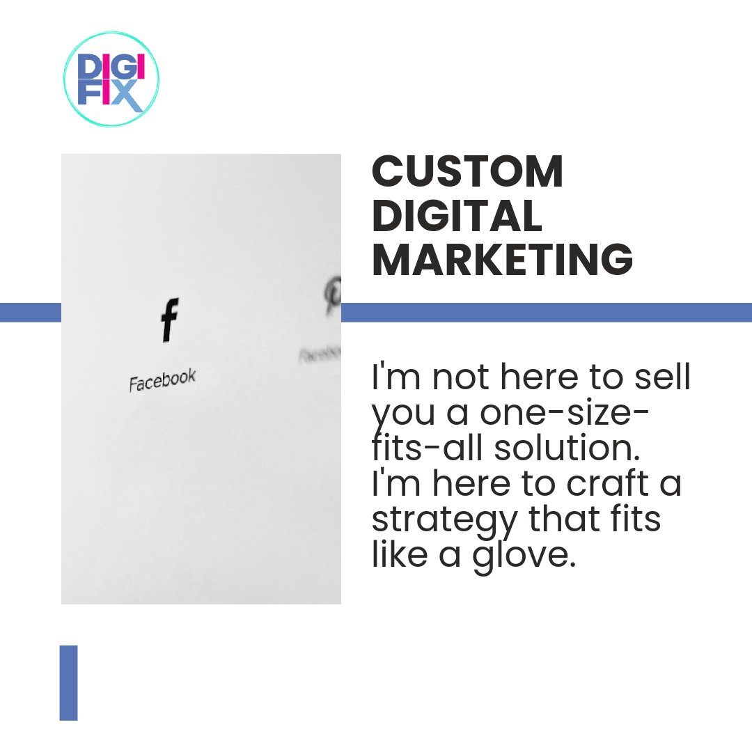 At Digifix, we believe each business is as unique as a fingerprint. That's why our digital marketing plans are tailor-made to highlight what makes your brand special. 🌟 We're passionate about helping you shine online by understanding your specific goals and challenges. 🎯