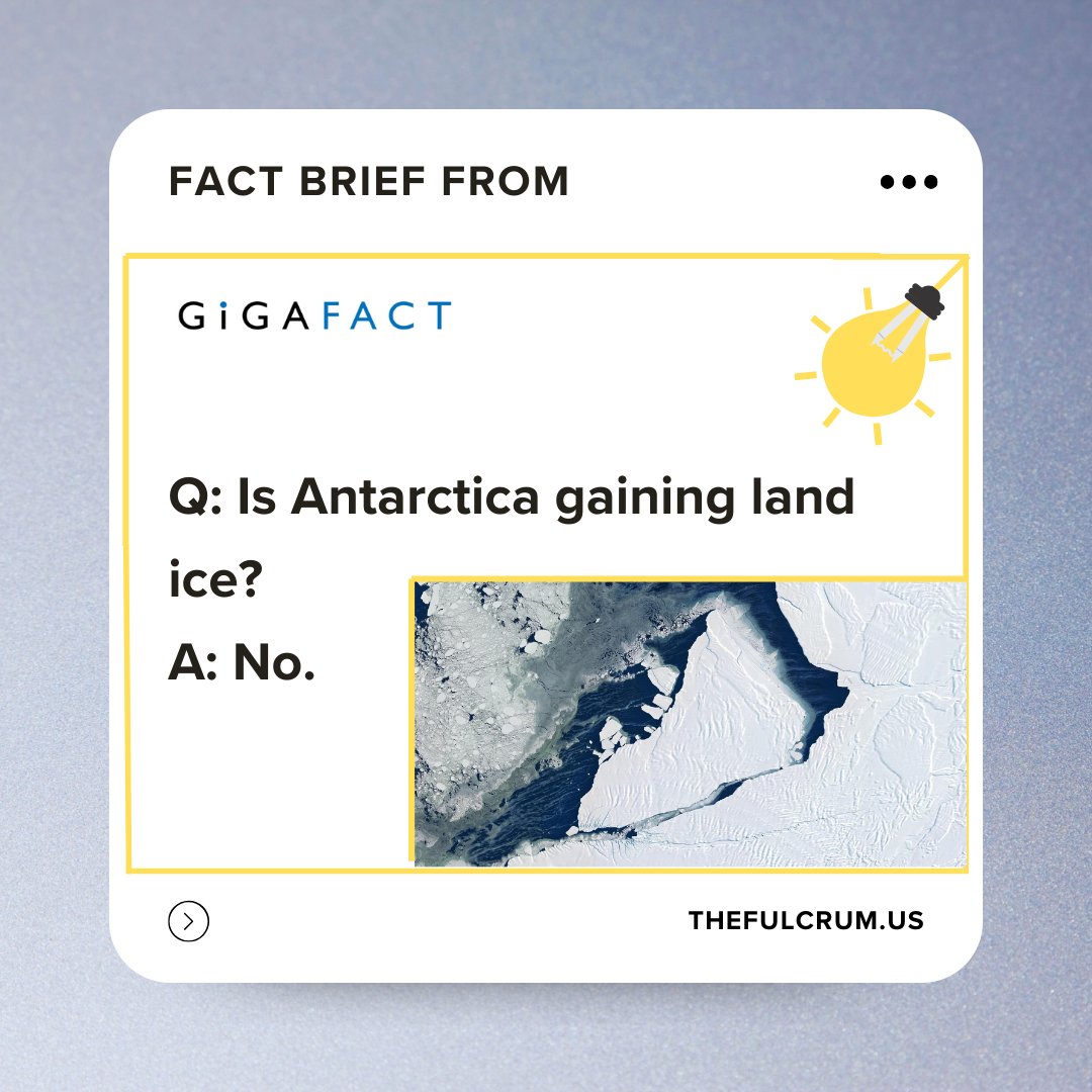 While Antarctic sea ice varies seasonally, the continent's land ice has continued to melt at an increasing pace. Read more: loom.ly/AA_PLOA #thefulcrum #citizenconnect #gigafact #climatechange #antarctica