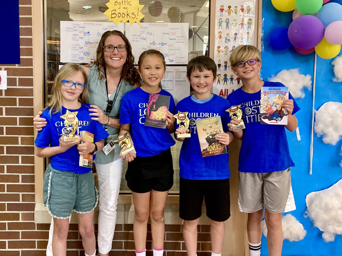 Mrs. Bland (@tme_mediacenter) on Twitter photo Big congratulations to the Super Happy Potato Buzzer Beaters (runner-ups!) and the Children of the Lost Cities (champions!) for making it to the Battle of the Books Championship!! 📚❤️📚 <a href="/TowneMeadow/">Towne Meadow</a> <a href="/ilfonline/">Indiana Library Federation</a> Big congratulations to the Super Happy Potato Buzzer Beaters (runner-ups!) and the Children of the Lost Cities (champions!) for making it to the Battle of the Books Championship!! 📚❤️📚 <a href="/TowneMeadow/">Towne Meadow</a> <a href="/ilfonline/">Indiana Library Federation</a>