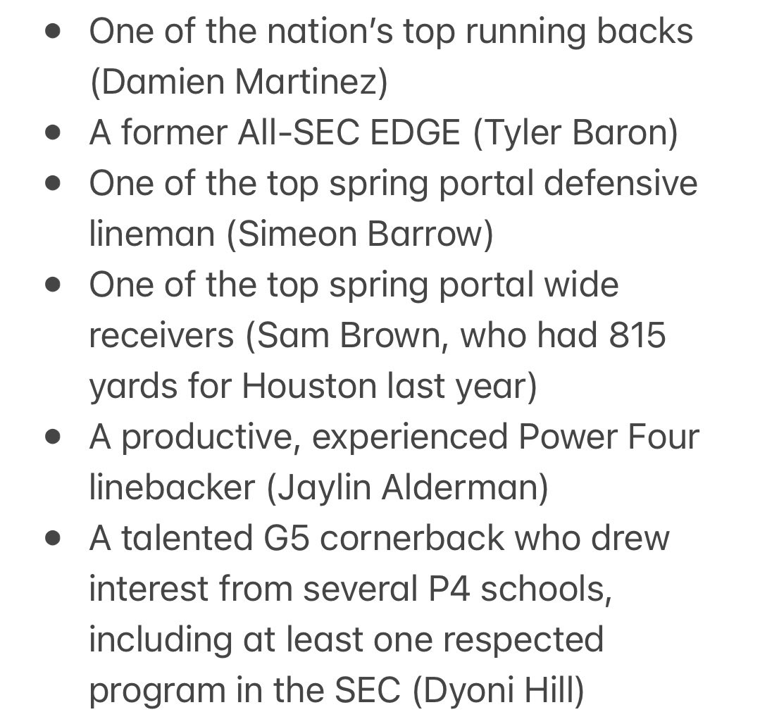 No team has done a better job upgrading during the spring transfer portal cycle than Miami. In the last month, the Hurricanes have added: