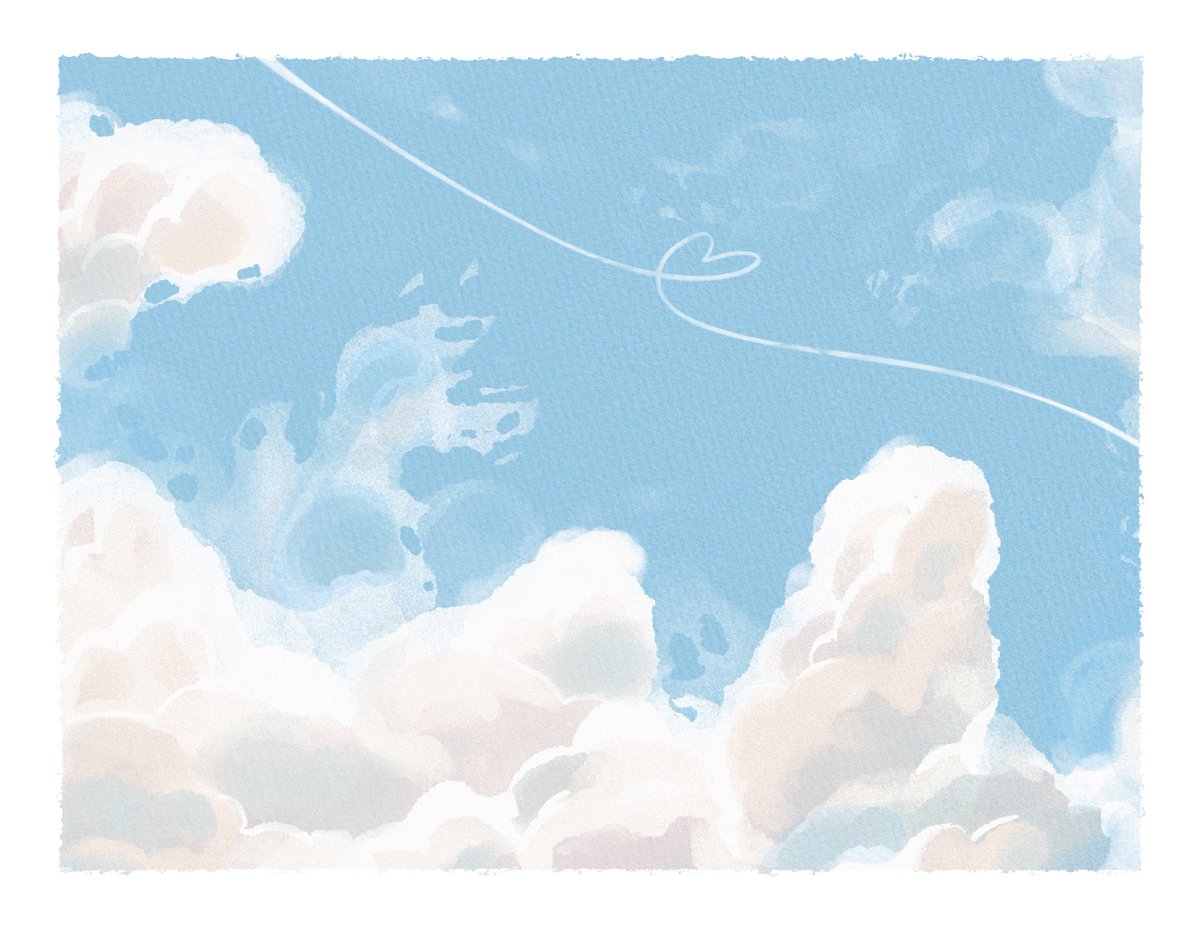 Painted the clouds outside my window this morning ⛅️