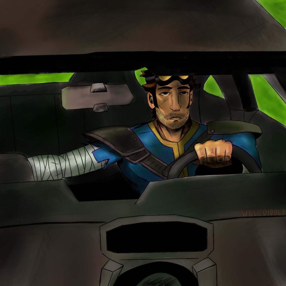 WillieDiddlyArt's tweet photo. Fallout 2: the chosen one.
#fallout #fallout2 #besthesda #fanart #falloutart #chosenone #idrive #nightcall https://t.co/la1kDqjUNh
