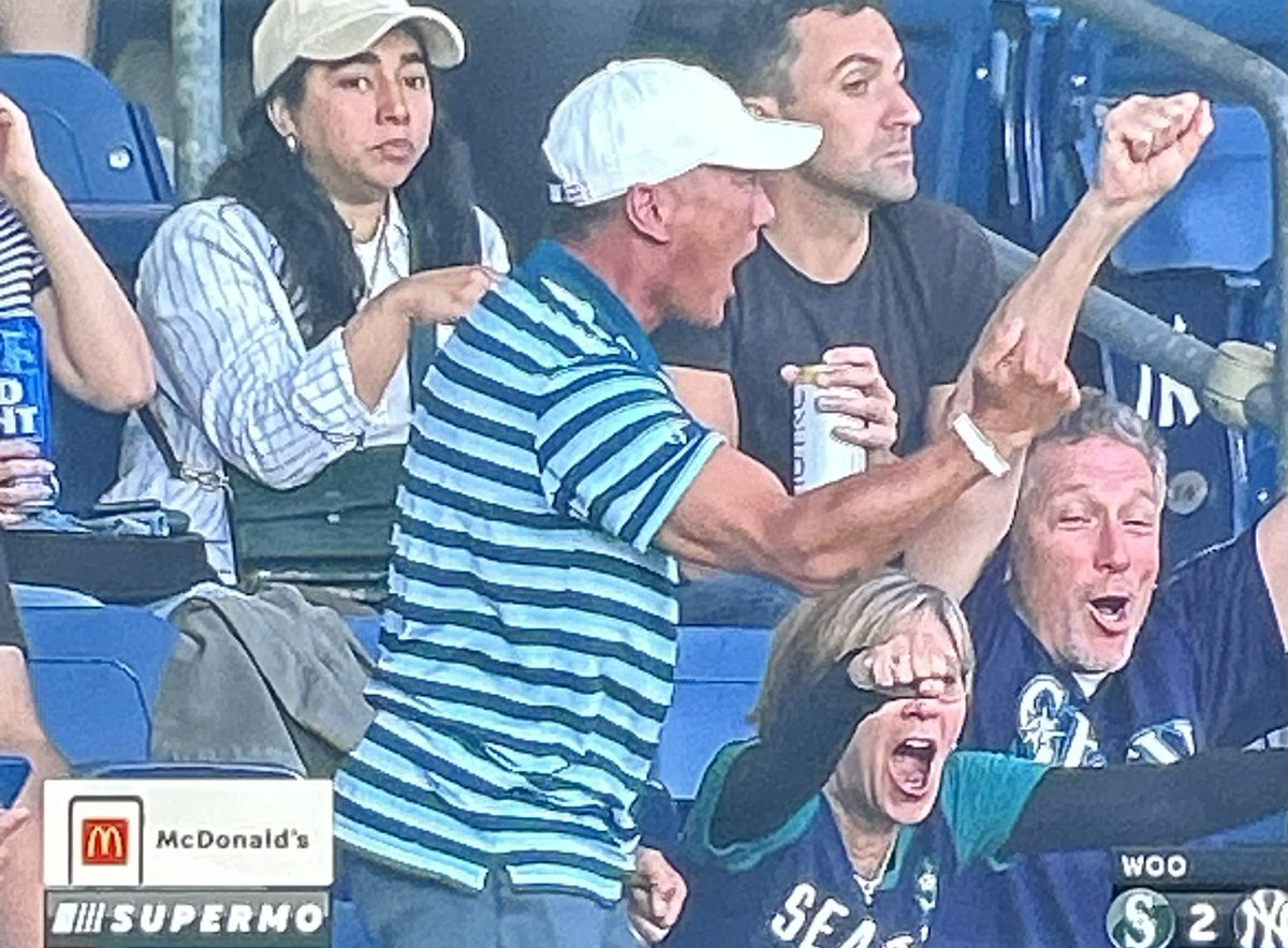 We all reacted like Bryan Woo’s dad after he struck out Juan Soto and Aaron Judge👀