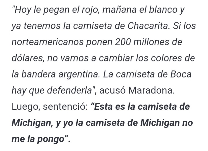 <a href="/RIQUELMEARDO/">rique🧉 #TraiganUnDT</a> Ya lo dijo el Diego..."yo la de Michigan no me la pongo".
