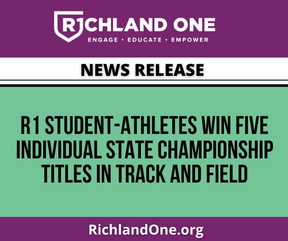 Congratulations to Eli Roth and Charles Jeffcoat of @DreherHigh, Jhnai Sumter of @lrhsdhornets, Laurin Hannibal of @wjkeenan and Sytiria Bethel of @eauclairehssc on winning state championship titles in track and field. Read more: richlandone.org/site/default.a… #TeamOne #OneTeam
