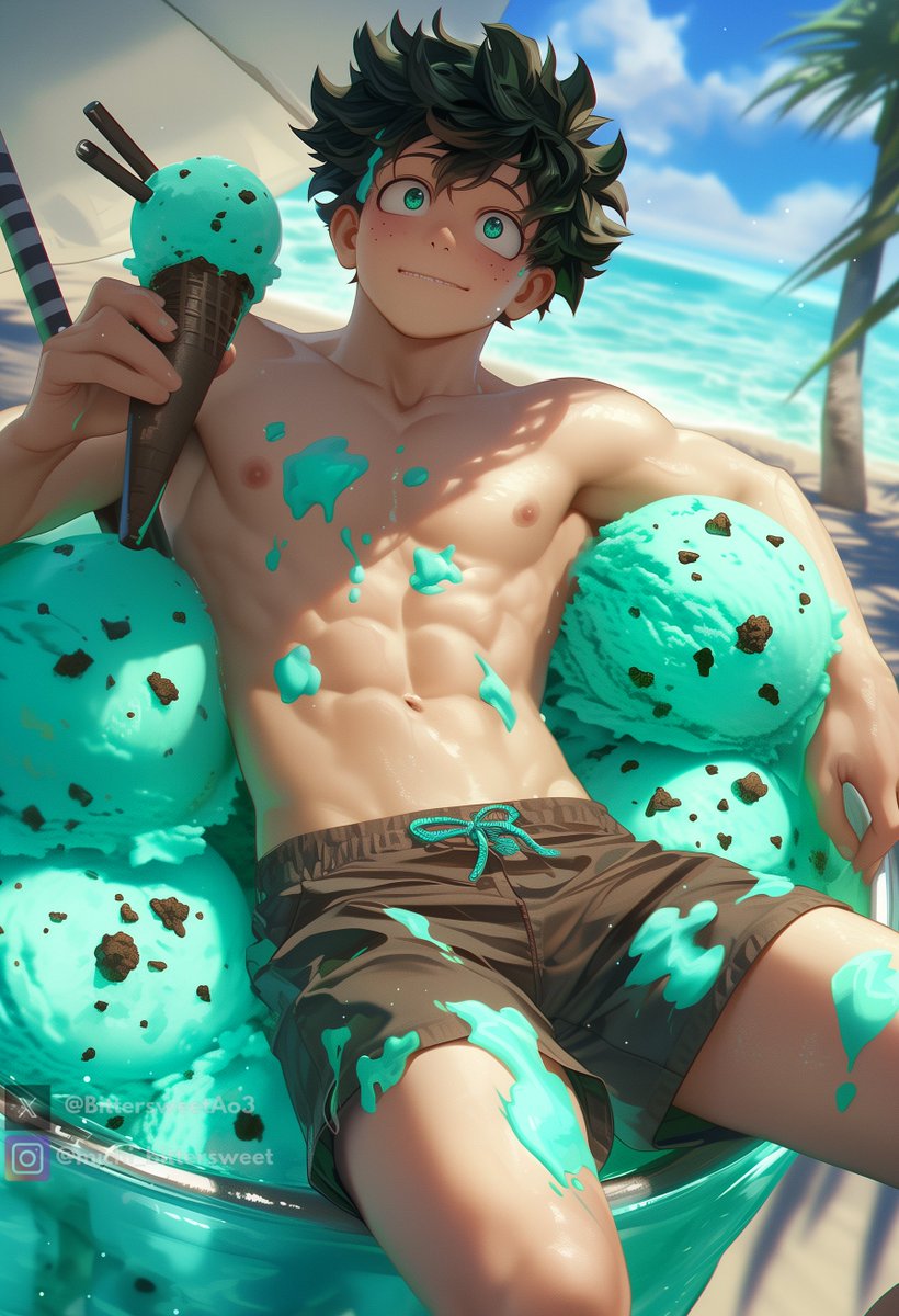 #IzukuMidoriya Mint chocolate ice cream