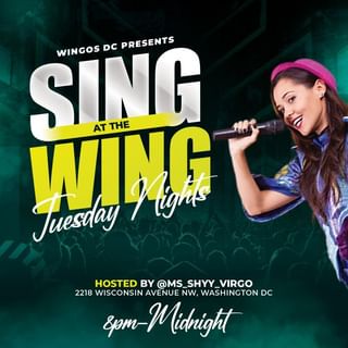Tonight!!Wingos GloverPark!🎶 Join us from 8pm to 12 midnight for Karaoke fun! 🎉 Sing your heart out and enjoy our amazing drink specials: $7 Margaritas and Tequila shots! 202-878-6576, @Wingos.com🍹 See you there! #FYP #KaraokeNight #SingingFun #DrinkSpecials 🎵🍹