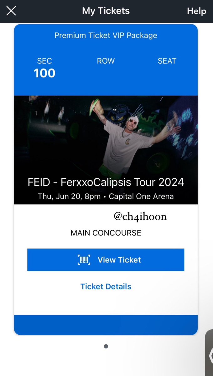 ch4ihoon's tweet photo. selling 1 VIP ticket for Feid@ Washington D.C
vendo un boleto VIP al concierto de Ferxxo
#ferxxocalipsistour @ferxx04 https://t.co/LolaJSAfLK