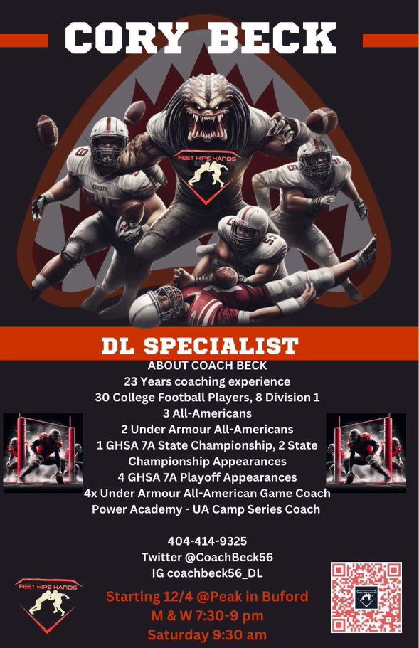 Anyone interested on getting some work in on Saturday 5/25/24. DL training at Peak in Buford hit me up for a Memorial Day Special that is impossible to beat.