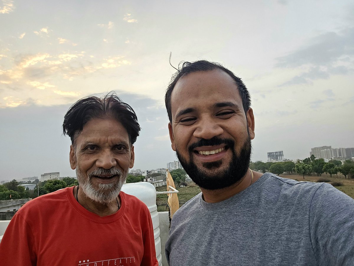 सूर्योदय वाली Selfie पापा जी के साथ ❤️ #SunriseWaliSelfie #Jaipur #Morning #Motivation