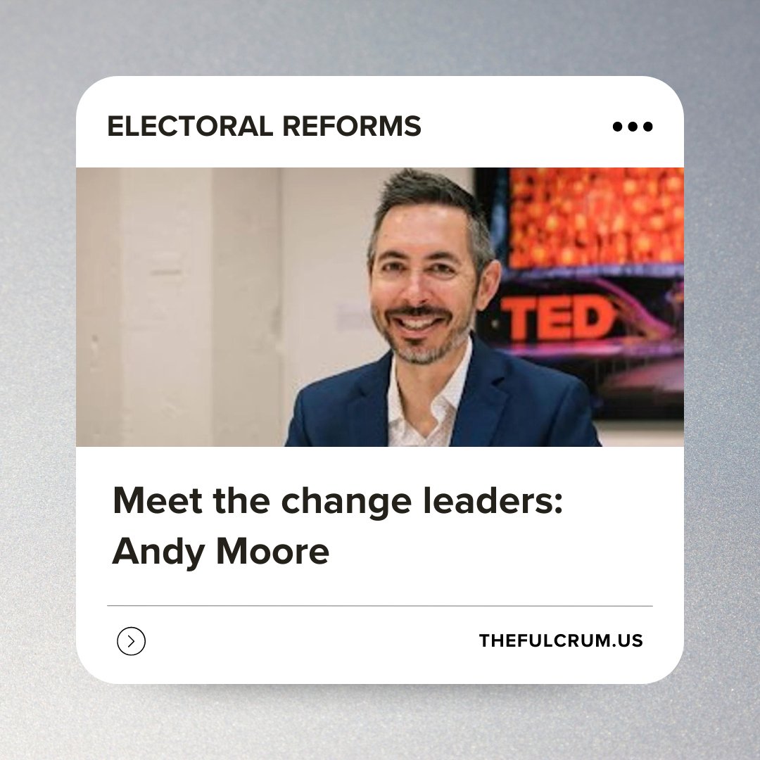 Watch to learn the full extent of the democracy reform work Andy Moore does as Executive Director of the National Association of Nonpartisan Reformers. Read more: loom.ly/d1HUzTk #thefulcrum #citizenconnect #nanr #changeleaders