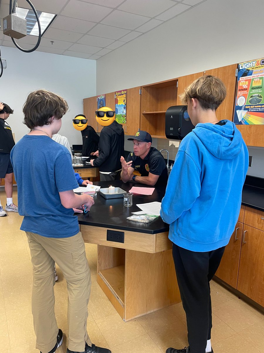 Thank you <a href="/EdinaFire/">Edina Fire Department **Account No Longer Active</a> for supporting our 8th grade scientists in a fire forensics unit of study. Our amazing teachers partnered with community firefighters to create this engaging learning experience. #communitypartners #careerexploration #socool