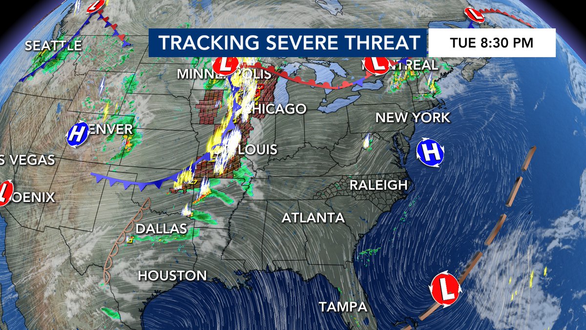 Coming up at 11 PM on WRAL. Severe storms are moving through the Midwest with tornado damage. I will track where these storms head in the coming days and if they will impact the Memorial Day holiday weekend. #ncwx @wralweather